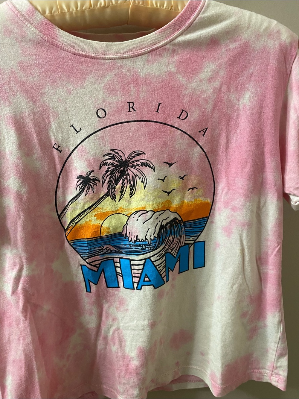 Miami Florida Tie-Dye Pink Tee - Picture 2 of 4